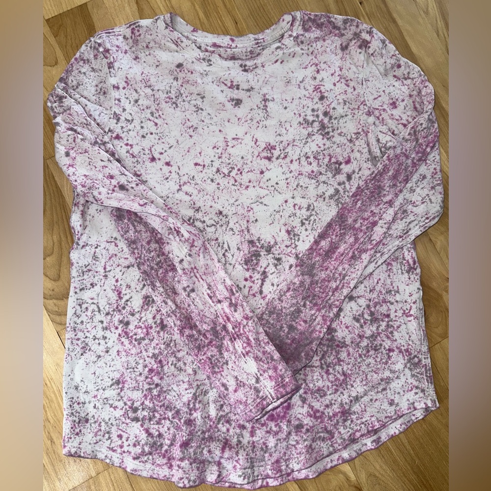 Lululemon long sleeve splatter tie dye shirt